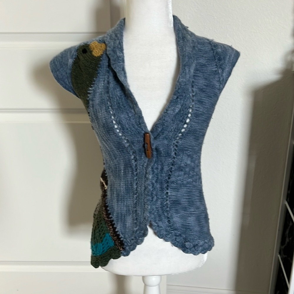 EUC Rosie Neira Blue Bird Cardigan Anthropologie XS